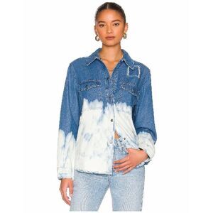 Rails Turner Shacket in Bleached Denim Size M